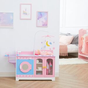 Olivia’s Little World by Teamson Kids Teamson Kids 6-in-1 Baby Doll Changing Station, Pink/Purple White 62.9cm H X 27.9cm W X 100.3cm D