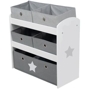 Stars Roba Toy Organiser White;Grau 60cm H X 63.5cm W X 30cm D Stars Roba Toy Organiser White;Grau 60cm H X 63.5cm W X 30cm D