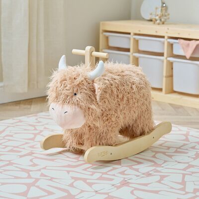 Tutti Bambini Douglas the Highland Cow Toy Rocker Beige 52cm H X 29.5cm W X 68cm L Tutti Bambini Douglas the Highland Cow Toy Rocker Beige 52cm H X 29.5cm W X 68cm L
