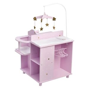 Teamson Kids Olivia's Little World - Twinkle Stars Princess Baby Doll Changing Station With Storage brown 97.8 H x 48.3 W x 57.8 D cm