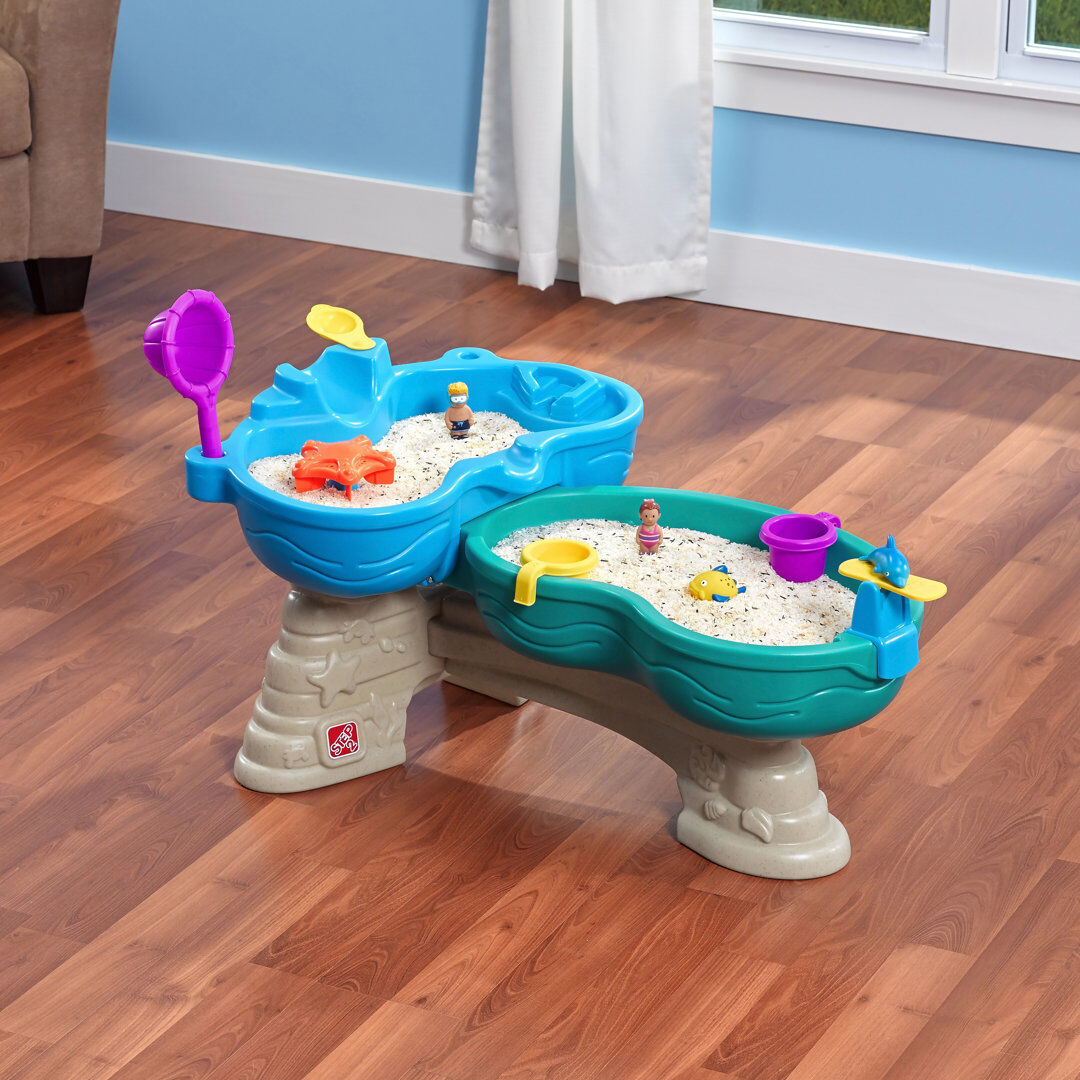 Step2 63.5Cm x 57.2Cm Plastic Sand and Water Table with Cover Multicolor 57.2cm H X 63.5cm W X 109.9cm L