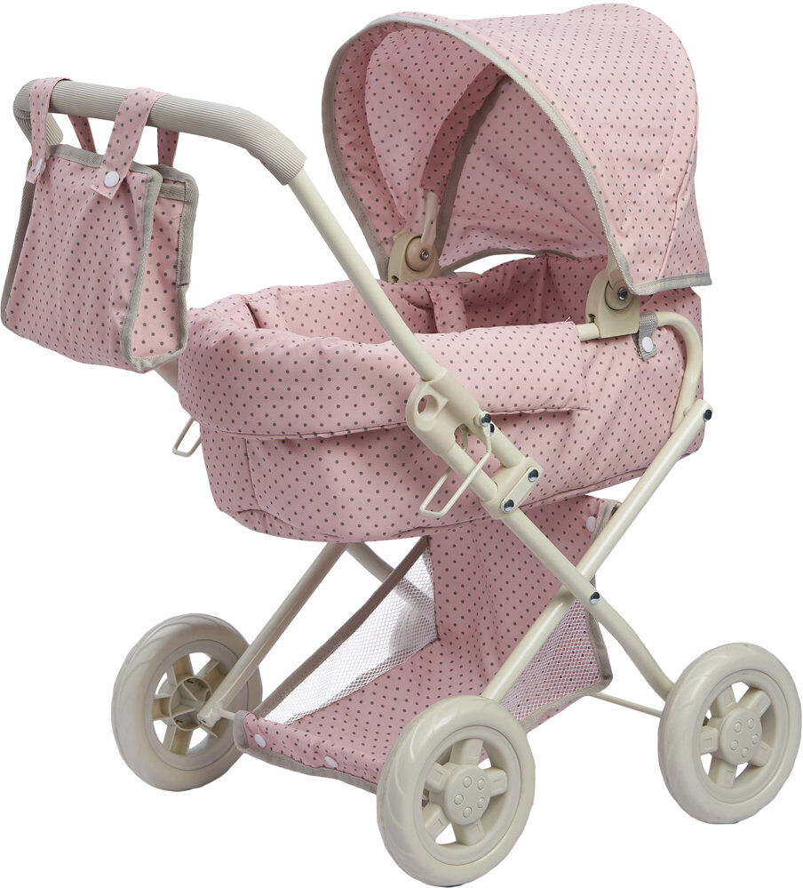 Teamson Kids Olivia Polka Dots Princess Baby Doll Deluxe Stroller 64cm H X 55.9cm W X 36.5cm D