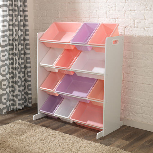 KidKraft Sort It & Store It Toy Organiser KidKraft Finish: Pastel/White  - Size: 45cm H X 80cm W X 45cm D KidKraft Sort It & Store It Toy Organiser KidKraft Finish: Pastel/White  - Size: 45cm H X 80cm W X 45cm D
