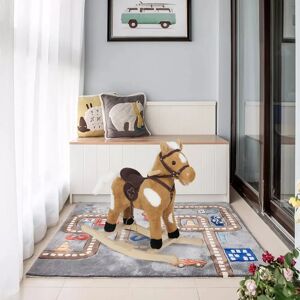 Zoomie Kids Ziva Rocking Horse brown/white 65.0 H x 78.0 W cm