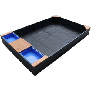 AXI Kelly Sandbox With Bins And Bench Anthracite/Brown black/brown/gray 218.0 H x 115.0 W x 180.0 D cm