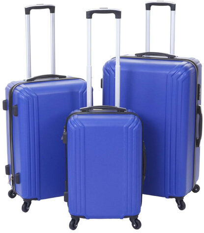 Symple Stuff 3 Piece Suitcase Set Symple Stuff Colour: Blue Symple Stuff 3 Piece Suitcase Set Symple Stuff Colour: Blue