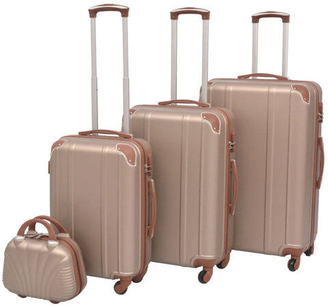 vidaXL Hardcase Trolley Set vidaXL  - Size: 59cm H X 27cm W X 100cm D vidaXL Hardcase Trolley Set vidaXL  - Size: 59cm H X 27cm W X 100cm D