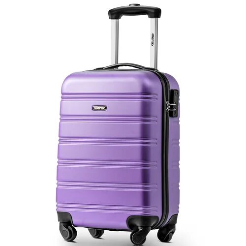 Direct Wicker Super Lightweight ABS Hard Shell Travel Spinner 4 Wheels Suitcase Direct Wicker Colour: Purple 66.04cm H x 66.04cm W x 3.81cm D