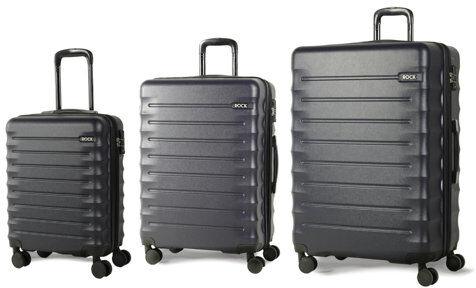 Rock Synergy 3 Piece Hard Shell Luggage Set Rock Finish: Navy Rock Synergy 3 Piece Hard Shell Luggage Set Rock Finish: Navy