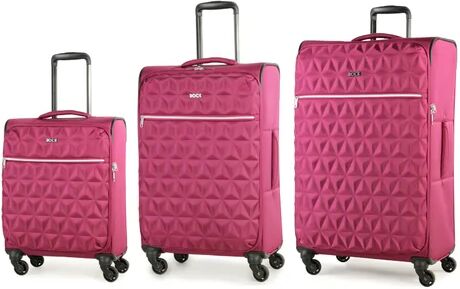 Rock Jewel 3 Piece Soft Sided Suitcase Travel Set Rock Finish: Pink Standard Rock Jewel 3 Piece Soft Sided Suitcase Travel Set Rock Finish: Pink Standard