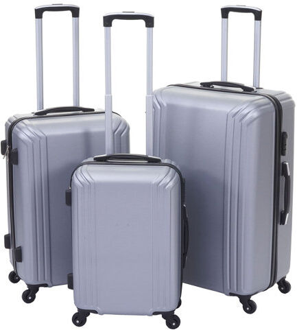 Symple Stuff 3 Piece Suitcase Set Symple Stuff Colour: Grey Large Symple Stuff 3 Piece Suitcase Set Symple Stuff Colour: Grey Large