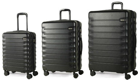 Rock Synergy 3 Piece Hard Shell Luggage Set Rock Finish: Black Rock Synergy 3 Piece Hard Shell Luggage Set Rock Finish: Black