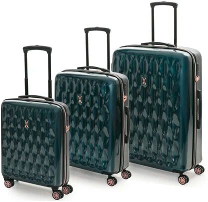 Rock Diamond 3 Piece Hard Shell Luggage Set Rock Finish: Green