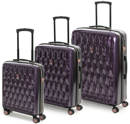 Rock Diamond 3 Piece Hard Shell Luggage Set Rock Finish: Purple Rock Diamond 3 Piece Hard Shell Luggage Set Rock Finish: Purple