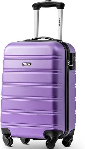 Direct Wicker Super Lightweight ABS Hard Shell Travel Spinner 4 Wheels Suitcase Direct Wicker Colour: Purple 45.72cm H x 45.72cm W x 3.81cm D