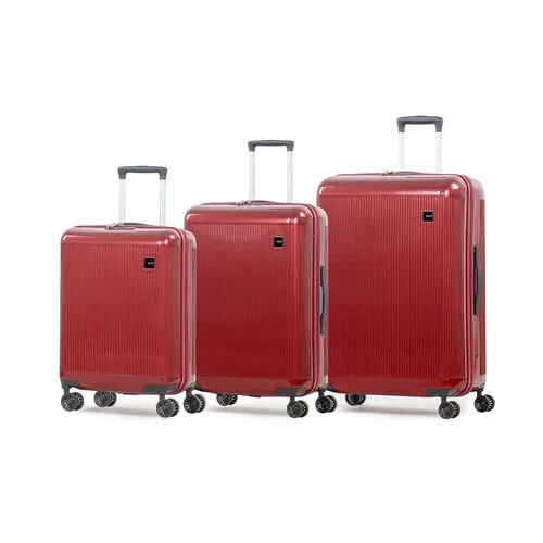 Rock Windsor 3 Piece Hard Shell Luggage Set Rock Finish: Burgundy