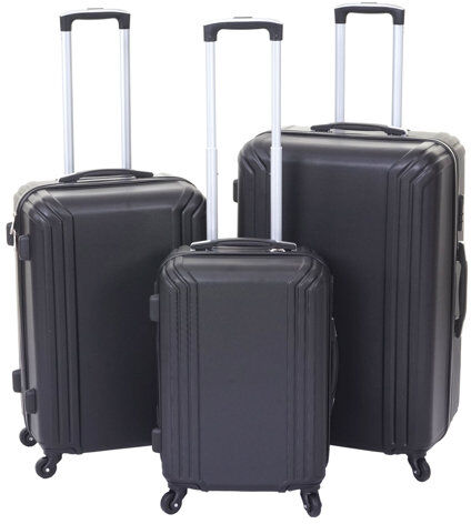 Symple Stuff 3 Piece Suitcase Set Symple Stuff Colour: Black