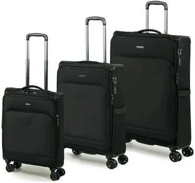 Rock Georgia 3 Piece Luggage Set Rock Finish: Black