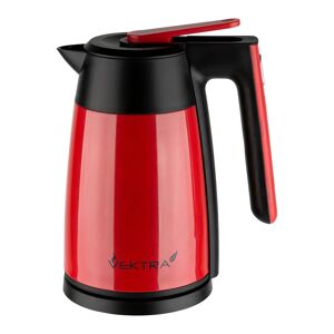 Vektra VEK-1501S Vacuum Insulated Eco Friendly, Easy Pour, Cordless Kettle 1.7Litre red 29.5 H x 24.0 W x 22.0 D cm