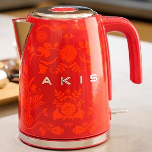 AKIS Electric Kettle gray/red 22.0 H x 22.0 W x 16.0 D cm