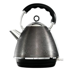 Daewoo Glace Noir 1.7L Stainless Steel Electric Kettle black/gray 28.0 H x 21.0 W x 25.0 D cm