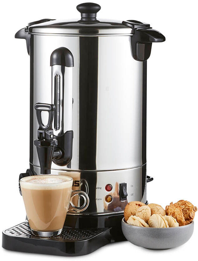 Geepas Electric Catering Urn, 950W Instant Hot Water Boiler Dispenser, Tea Urn Kettle -7 Litre, Stainless Steel – 2 Year Warranty Silver 7L