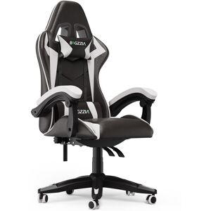 zoow Adjustable Game Chair White/Black 123cm H X 67cm W X 67cm D zoow Adjustable Game Chair White/Black 123cm H X 67cm W X 67cm D