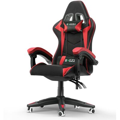 zoow Ergonomic High-back Game Chair with Adjustable Lumbar and headrest support Black/Red 123cm H X 67cm W X 67cm D zoow Ergonomic High-back Game Chair with Adjustable Lumbar and headrest support Black/Red 123cm H X 67cm W X 67cm D
