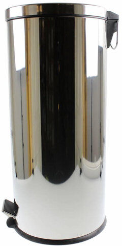MaxiMondo Stainless Steel 30 Litre Step On Rubbish Bin MaxiMondo - Size: Extra Large