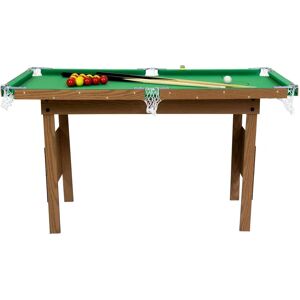 Charles Bentley Junior 4ft Pool Table brown/green 62.0 H x 119.0 W x 65.0 D cm