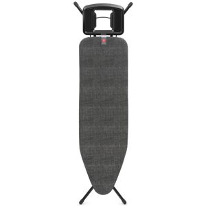 Brabantia Size B Ironing Board With Solid Steam Iron Rest Black 38cm W X 124cm L