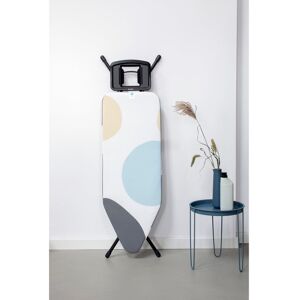 Brabantia Size C Ironing Board with Solid Steam Iron Rest Spring Bubbles 45cm W X 124cm L
