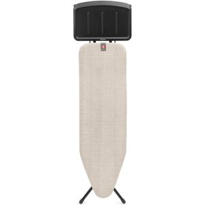 Brabantia Size B Ironing Board With Solid Steam Unit Holder Grey 38cm W X 124cm L