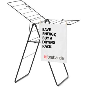 Brabantia Hangon 15 m Folding Drying Rack Black 98cm H X 59cm W X 5cm D Brabantia Hangon 15 m Folding Drying Rack Black 98cm H X 59cm W X 5cm D