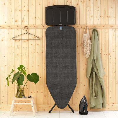 Brabantia Size C Ironing Board with Solid Steam Unit Holder Grey/Black 48cm W X 7.5cm L Brabantia Size C Ironing Board with Solid Steam Unit Holder Grey/Black 48cm W X 7.5cm L
