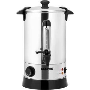 Geepas Electric Catering Urn, 950W Instant Hot Water Boiler Dispenser, Tea Urn Kettle -6.8 Litre, Stainless Steel – 2 Year Warranty gray 45.0 H x 29.0 W x 28.0 D cm