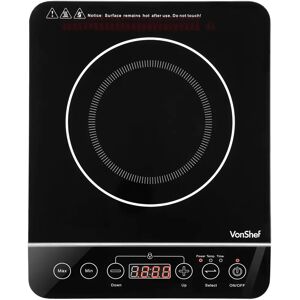 VonShef Digital Induction Hot Plate 6.5 H x 29.0 W x 36.0 D cm