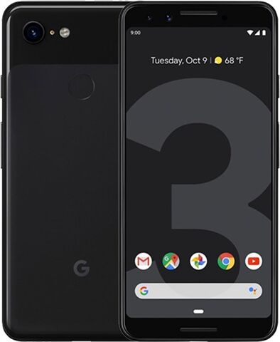 Refurbished: Google Pixel 3 64GB Just Black, Unlocked C