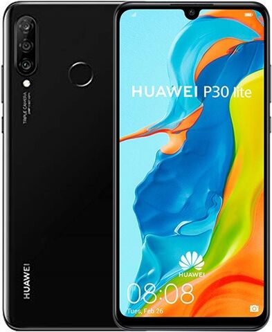 Refurbished: Huawei P30 Lite Dual Sim 4GB+128GB Midnight Black, Unlocked B