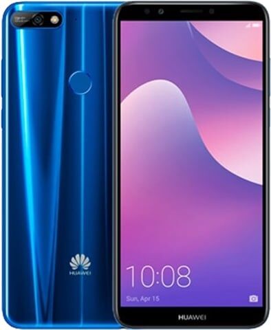 Refurbished: Huawei Y7 (2018) 16GB Blue, Unlocked A Refurbished: Huawei Y7 (2018) 16GB Blue, Unlocked A