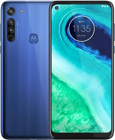 Refurbished: Motorola Moto G8 64GB Neon Blue, Unlocked B