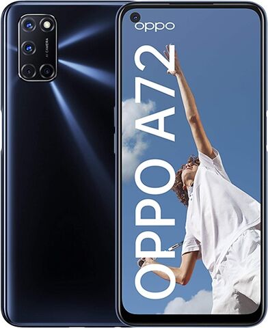 Refurbished: Oppo A72 4G 128GB Black, Unlocked A Refurbished: Oppo A72 4G 128GB Black, Unlocked A