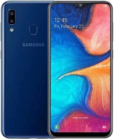 Refurbished: Samsung Galaxy A20 Dual Sim 32GB Blue, Unlocked C