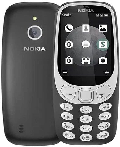 Refurbished: Nokia 3310 (2017) 3G Dual Sim Charcoal, Unlocked C