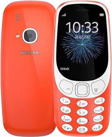 Refurbished: Nokia 3310 (2017) 3G Warm Red, Unlocked B