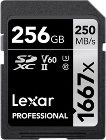 Refurbished: Lexar Professional 1667x 256GB SDXC UHS-II U3 V60 250MB/s