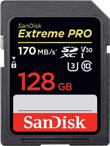 Refurbished: SanDisk Extreme PRO 128GB SDXC UHS-I U3 V30 170MB/s