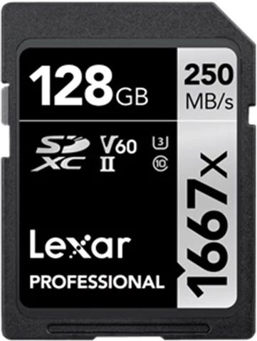 Refurbished: Lexar Professional 1667x 128GB SDXC UHS-II/U3 Card