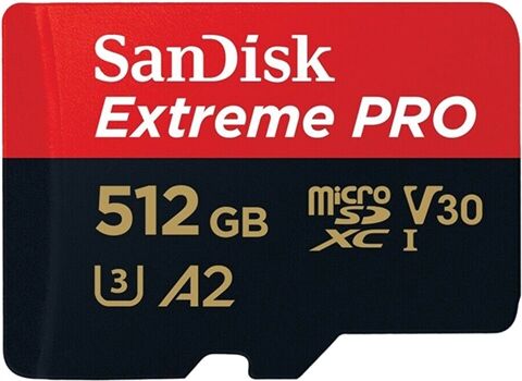 Refurbished: SanDisk Extreme Pro 512GB microSDXC Card UHS-I U1 A2 V30