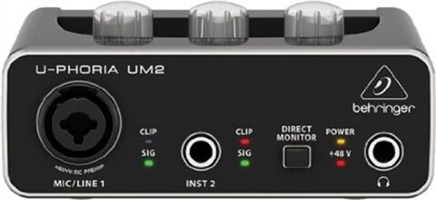 Refurbished: Behringer U-Phoria UM2, B Refurbished: Behringer U-Phoria UM2, B